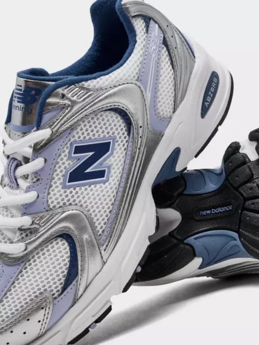 Women's New Balance 530 Shoes - Silver Metallic / Daybreak / Magic Blue U53052N - Picture 10 of 13
